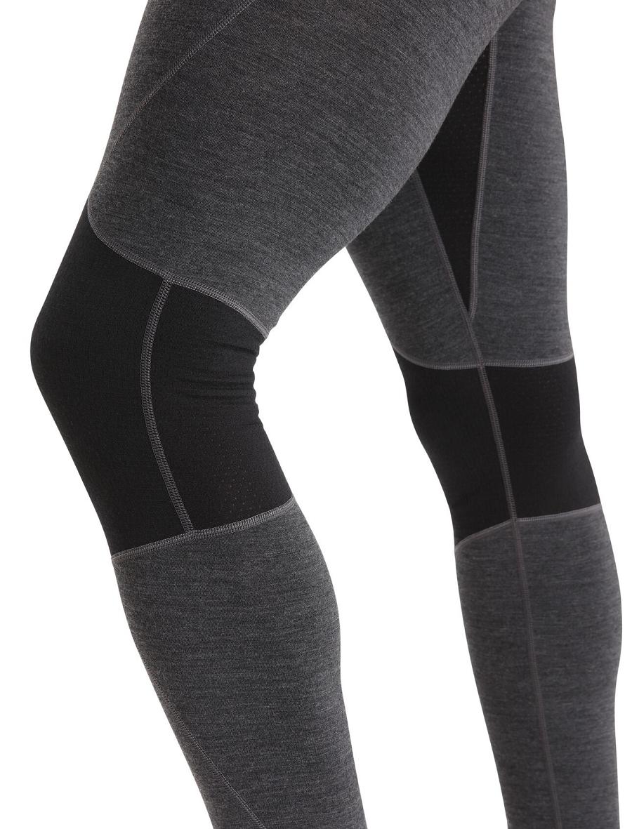 Jet Heather / Black Icebreaker BodyfitZone™ Merino 260 Zone Thermal Men's Leggings | AU 1138CTVE